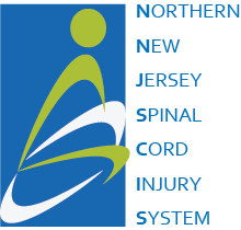 Northern New Jersey Spinal Cord Injury System graphic logo in green and blue colors