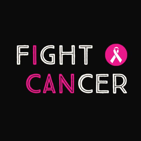 Graphic that says "Fight Cancer" 