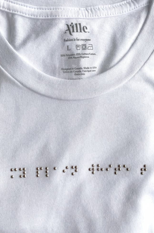 braille on tshirt 