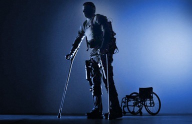 a man walking with crutches 