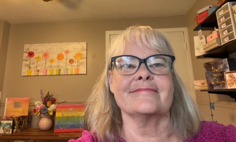 Therese Bertrand in her craft room