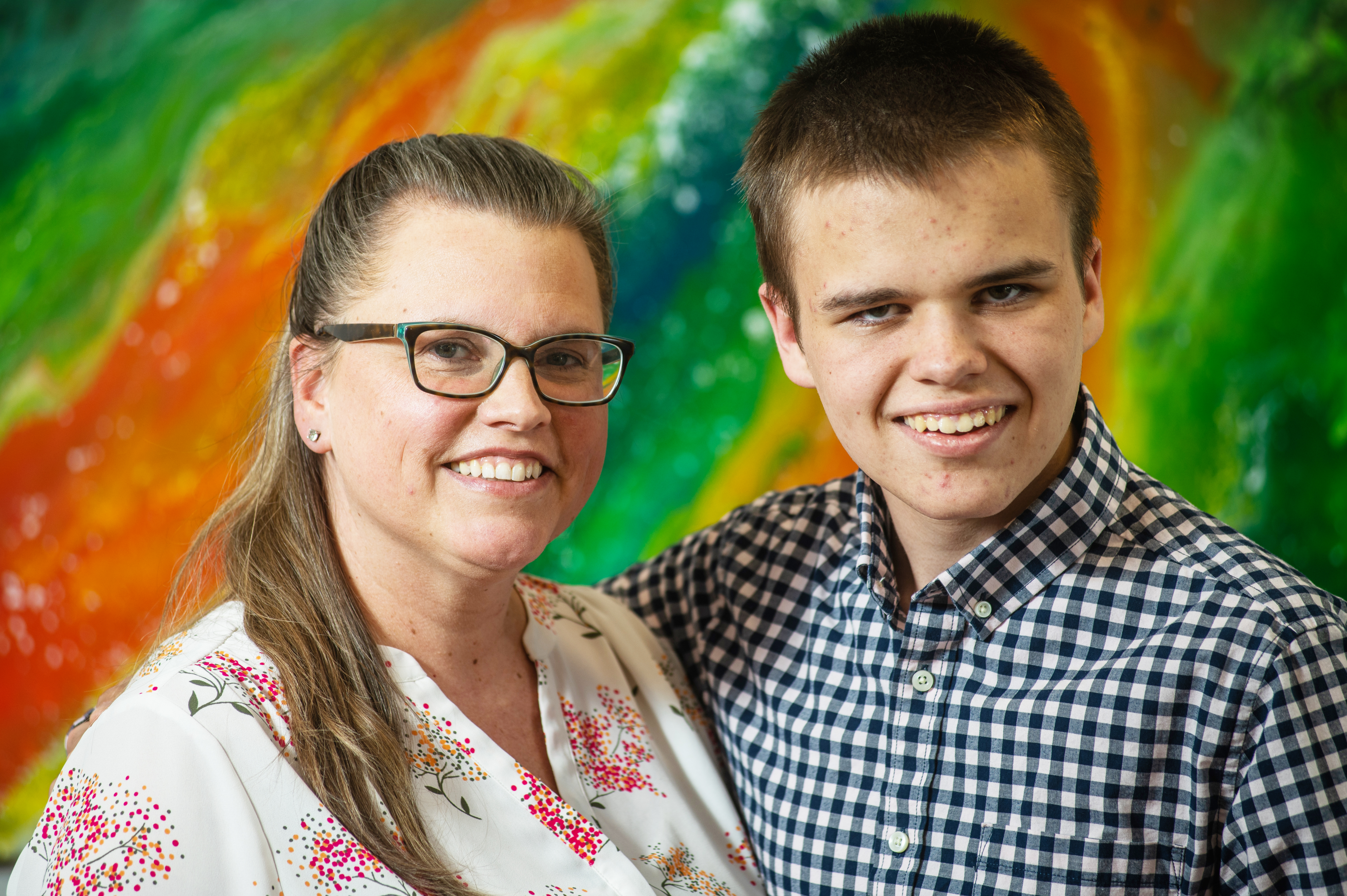 portrait of a woman and her son