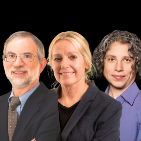Headshots of Kessler Foundation scientists (from left to right) Steven Kirshblum, MD, Gail Forrest, PhD, and Claudia Angeli, PhD 