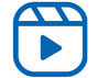 Video clip media play button icon