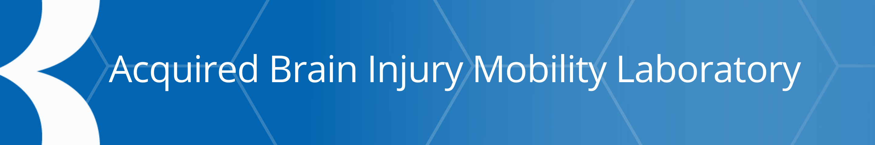 Acquired Brain Injury Mobility Laboratory blue banner