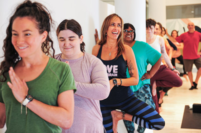 Women at a Yoga class 