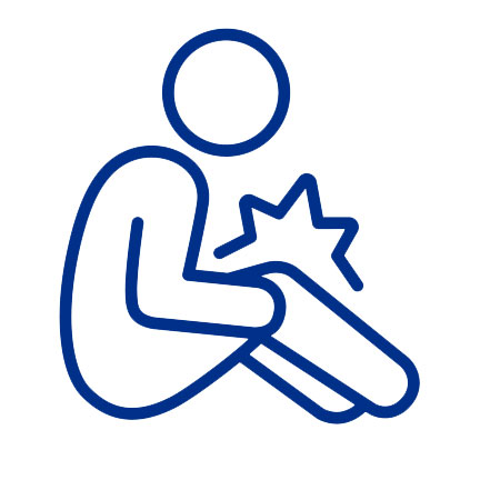 Icon of individual with a knee pain