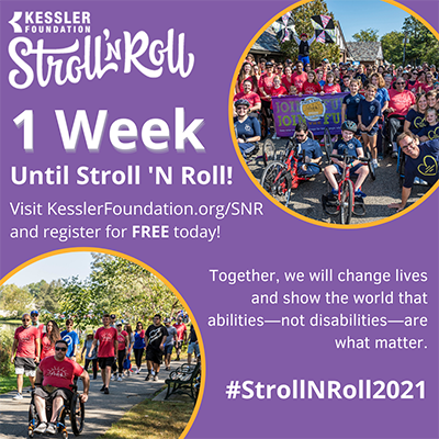 1 week until Stroll 'N Roll 2021