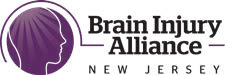Brain Injury Alliance kogo of a human shape head with light rays 