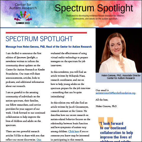 newsletter graphic with female scientist on the top right
