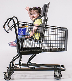 Supermarket shopping cart built for people with disabilities