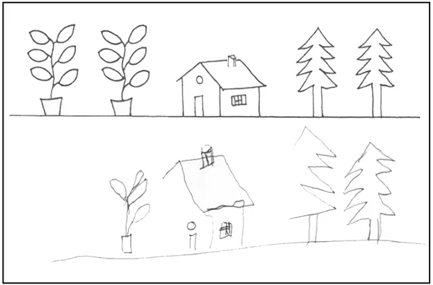 Object drawing from someone with spatial neglect