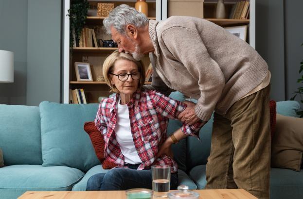older couple on couch