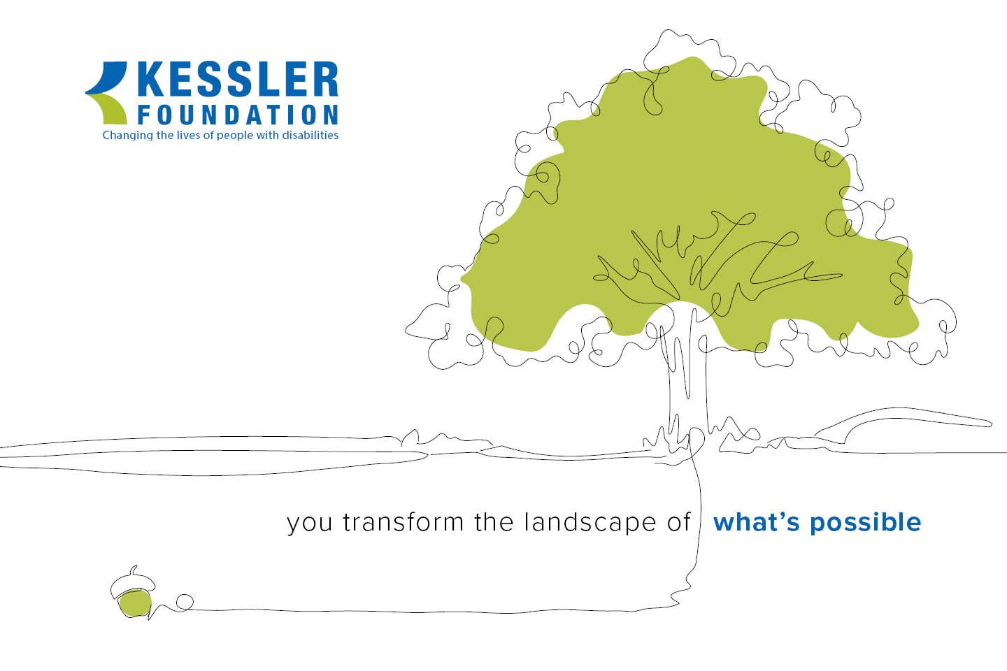 Image kessler Foundation logo nect to a tree