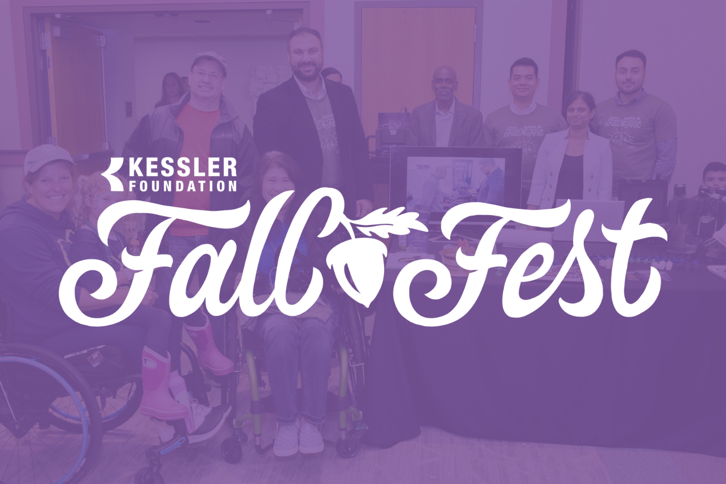 purple image with white text saying fall fest