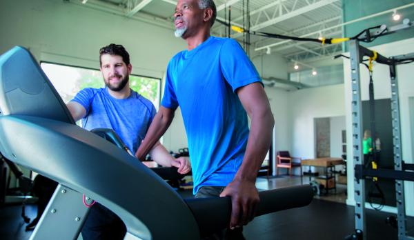 man on a tread mill