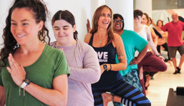 LoveYourBrain Women doing Yoga