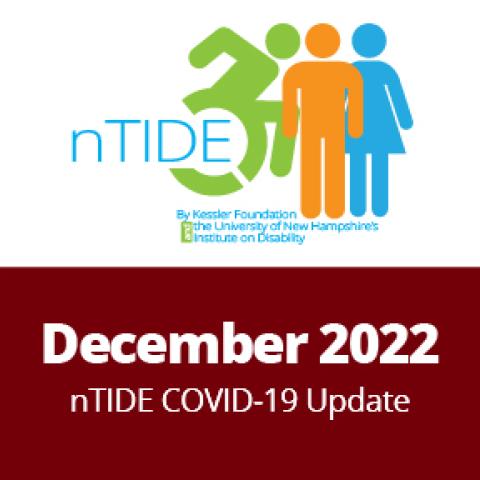illustration of individual icon on a wheel chair with message ntide covid-19 update 