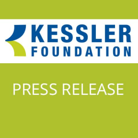 Kessler Foundation Press Release log on a green background color
