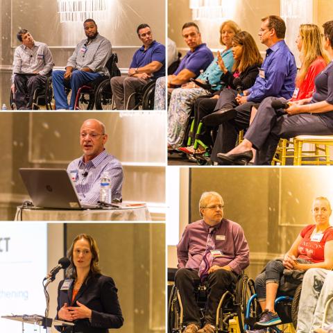 Photo collage of the spinal cord injury conference 