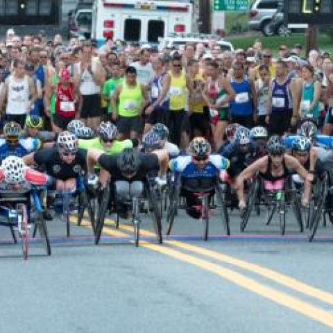 Close Finish in the 15th Annual Kessler Foundation Wheelchair 10K  