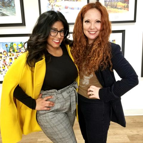 Photo of Nicky Miller and Mindy Scheier posing together