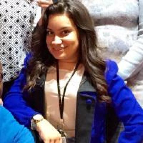 Stephanie Jimenez wearing a blue jacket