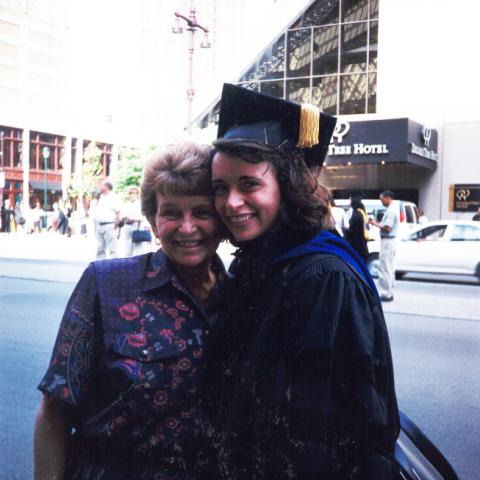 Dr. Nancy Chiaravalloti with her mom