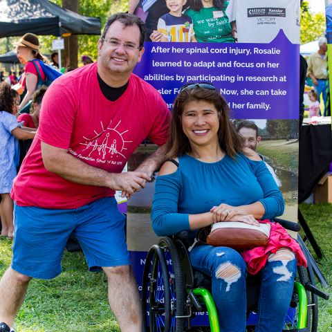 Rosalie Hannigan and her husband at Stroll 'N Roll
