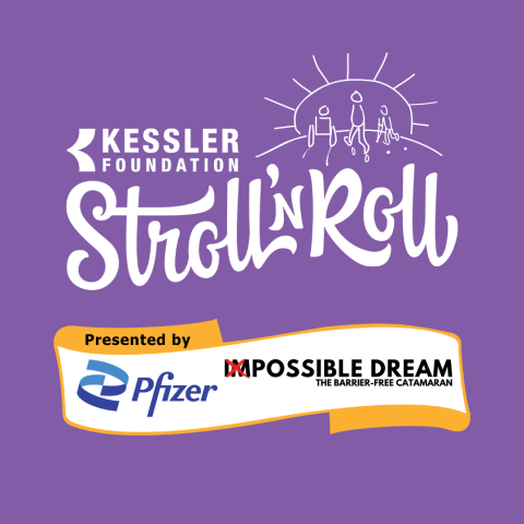 One week away stroll n roll logo kessler foundation