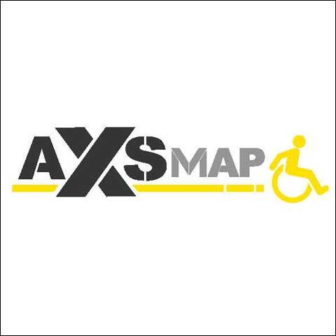 AXS Map logo of individual on wheeelchair
