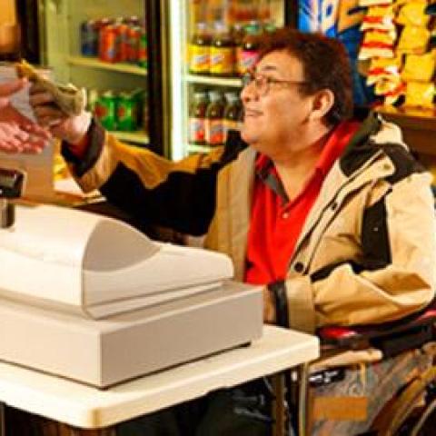 male cashier