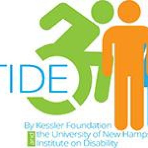 nTIDE web header logo with icons of a male and female