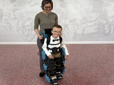 Colin Witte in Bambini exoskeleton 